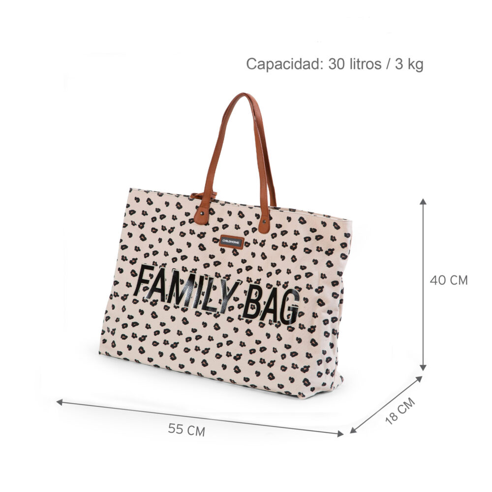 BOLSO CAMBIADOR FAMILY BAG DE 30 LITROS LEOPARDO CHILDHOME