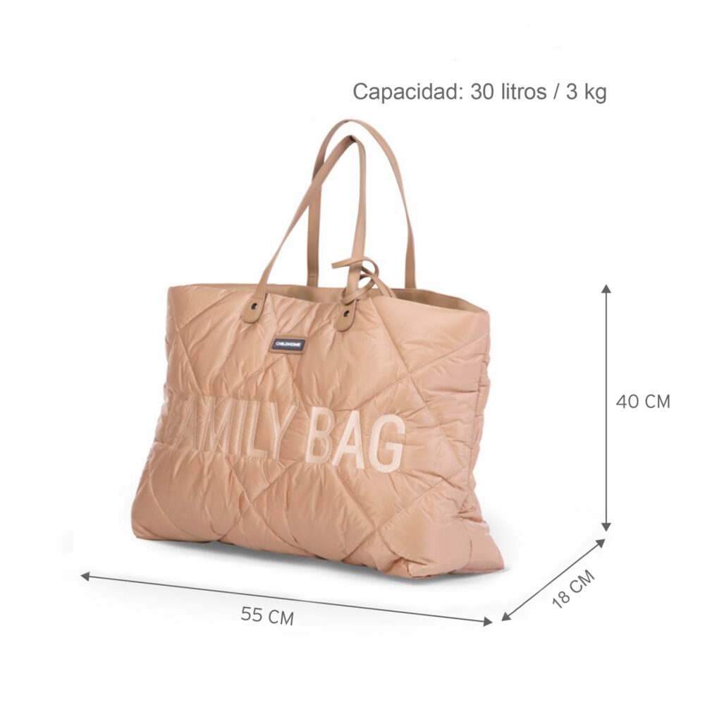 BOLSO CAMBIADOR FAMILY BAG DE 30 LITROS BEIGE CHILDHOME