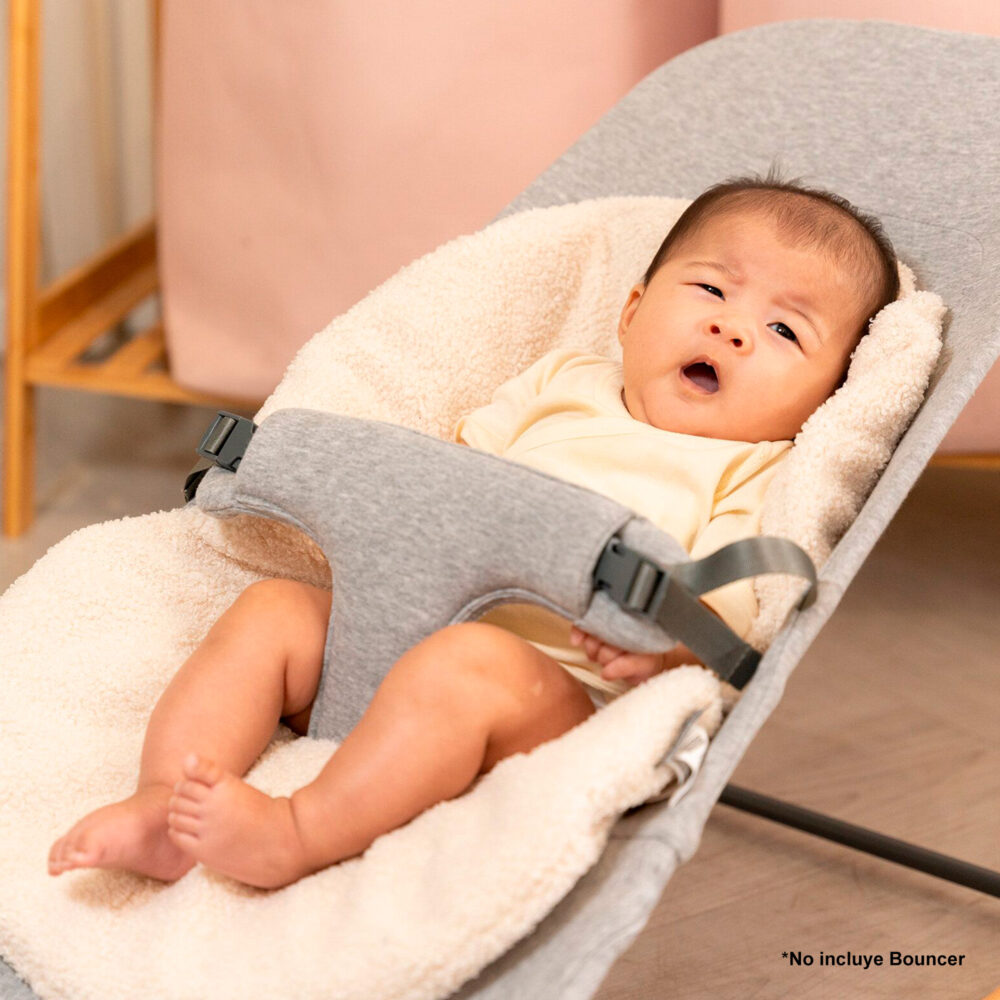 COJÍN ACOLCHADO- TEDDY PARA BOUNCER MODELO EVOLUX COLOR BLANCO CHILDHOME