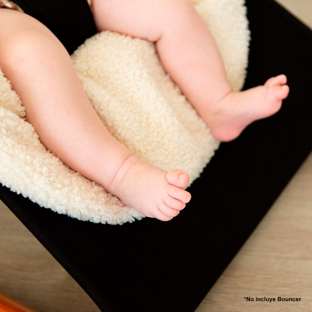 COJÍN ACOLCHADO- TEDDY PARA BOUNCER MODELO EVOLUX COLOR BLANCO CHILDHOME