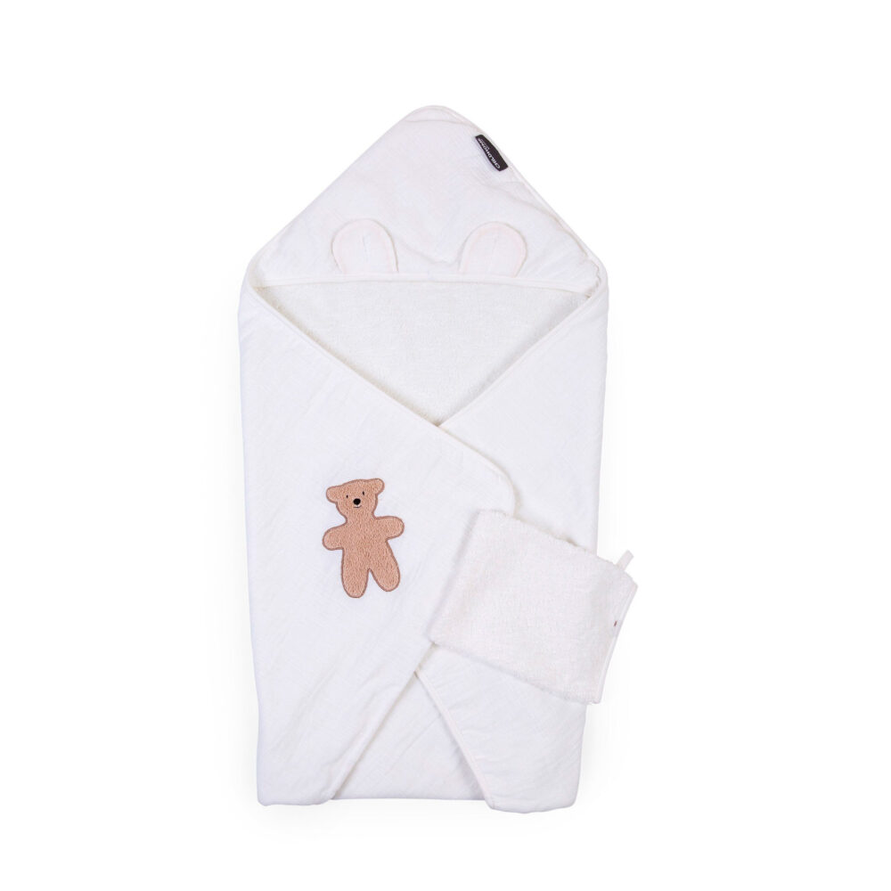 CAPA DE BAÑO Y DE CARA PARA BEBÉS MUSELINA DE 80 X 80 CM TERRY TEDDY CHILDHOME