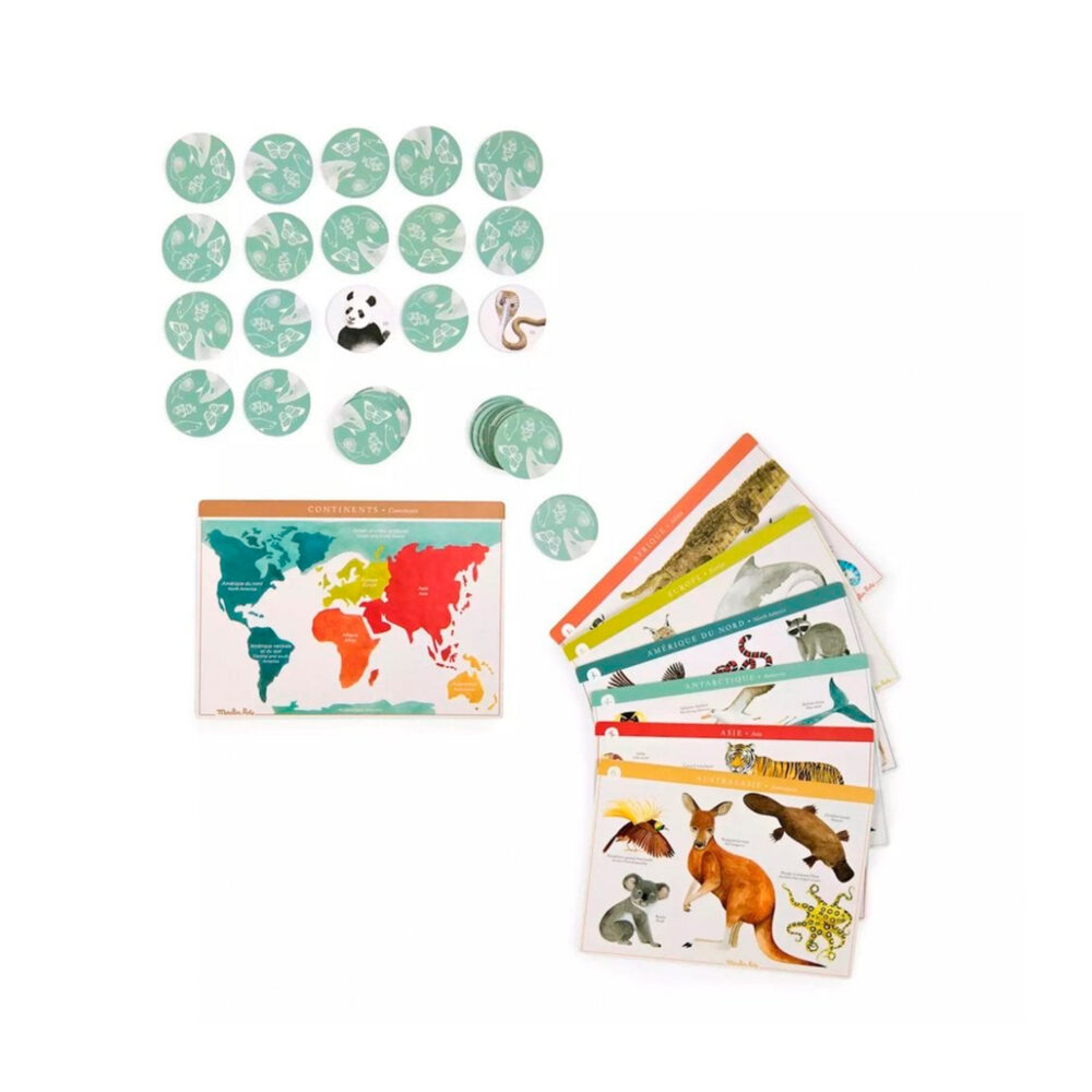 JUEGO DE LOTO DE ANIMALES COLECCIÓN TOUT AUTOUR DU MONDE