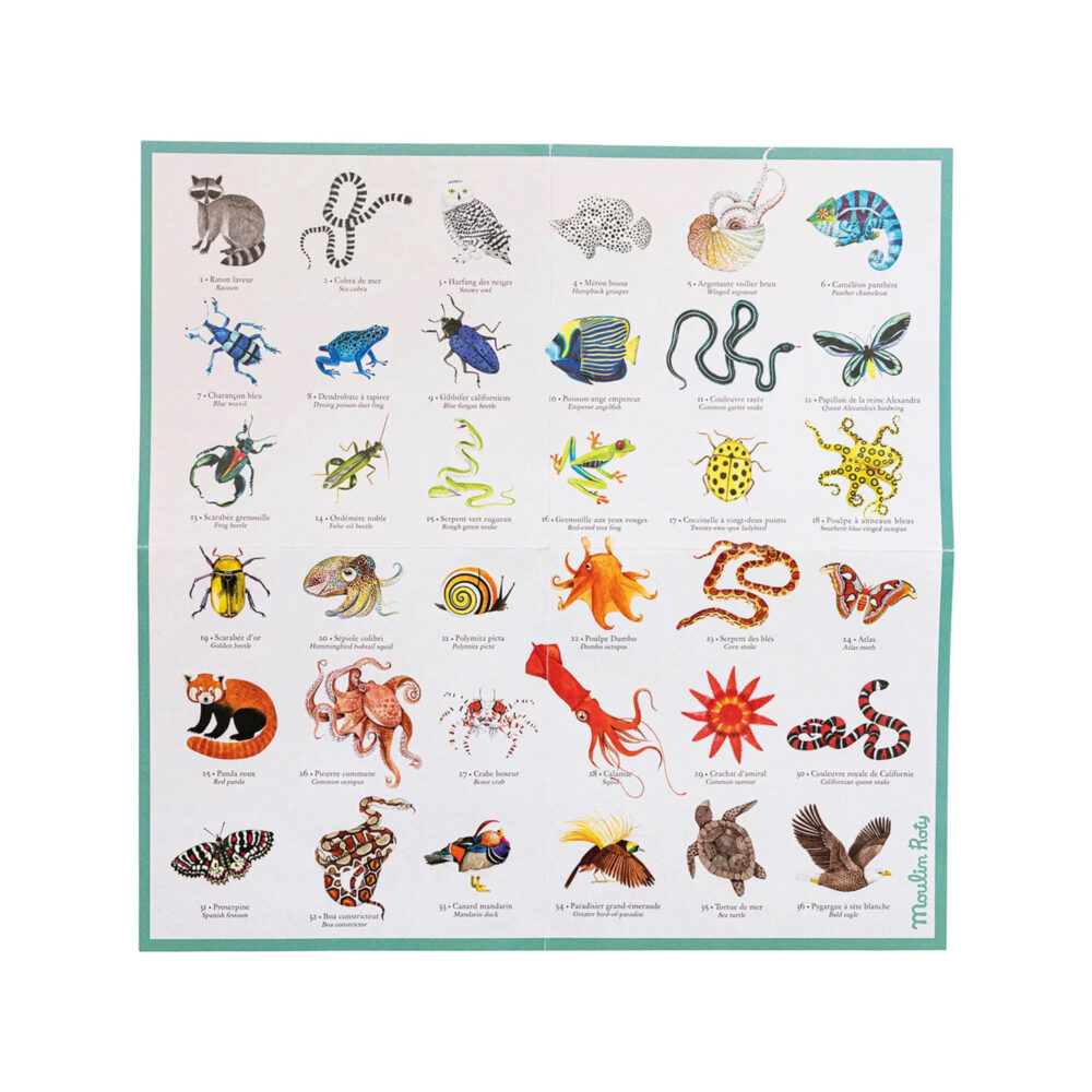 JUEGO DE MEMORIA DE ANIMALES COLECCIÓN TOUT AUTOUR DU MONDE