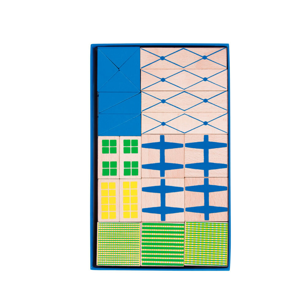 JUEGO DE CONSTRUCCIÓN DE MADERA EN LA CIUDAD POR MOULIN ROTY