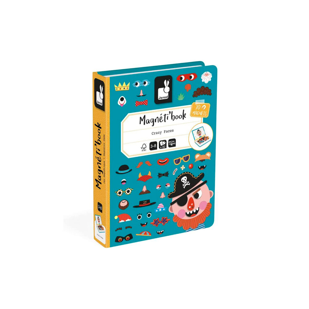 LIBRO MAGNÉTICO CARAS LOCAS NIÑO JANOD