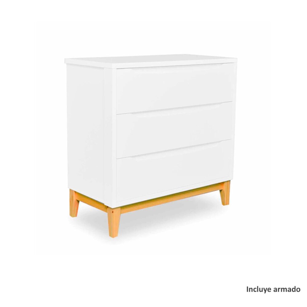 Cómoda de 3 cajones Mod. Amor Perfecto de 91 x 91 x 45 cm - DIVICAR