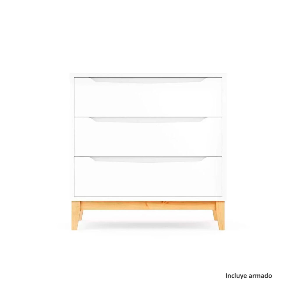Cómoda de 3 cajones Mod. Amor Perfecto de 91 x 91 x 45 cm - DIVICAR