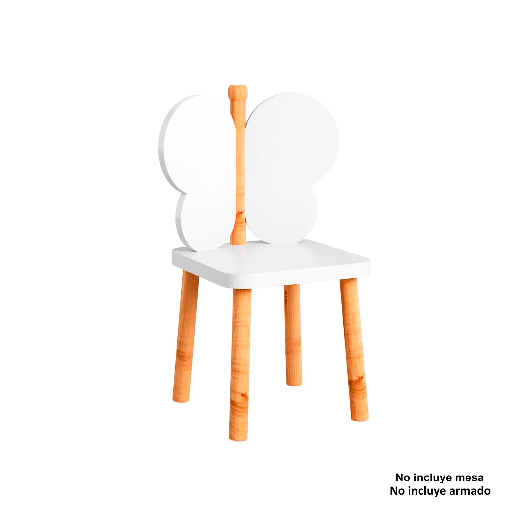 SILLA PARA NIÑOS CON RESPALDO DE MARIPOSA 58 X 29 X 29 CM DIVICAR