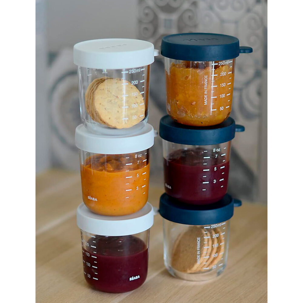 SET DE 6 FRASCOS DE CONSERVACIÓN DE VIDRIO 250 ML BEABA