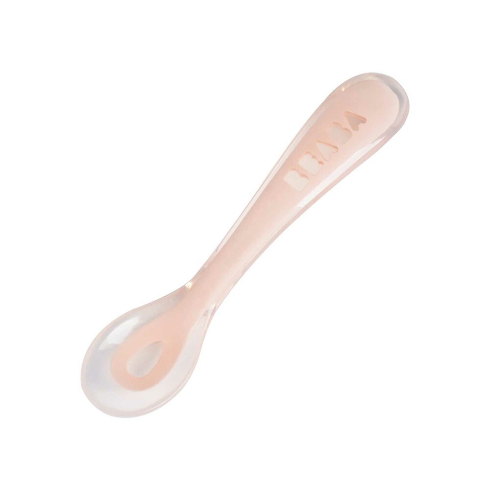 CUCHARA DE SILICONA 2DA ETAPA DE 8 MESES BEABA - CUCHARA SILICONA ROSADO BEABA
