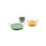 SET DE VAJILLA 3 PIEZAS DE VIDRIO TEMPLADO DURALEX BEABA - VAJILLA AMARILLO BEABA