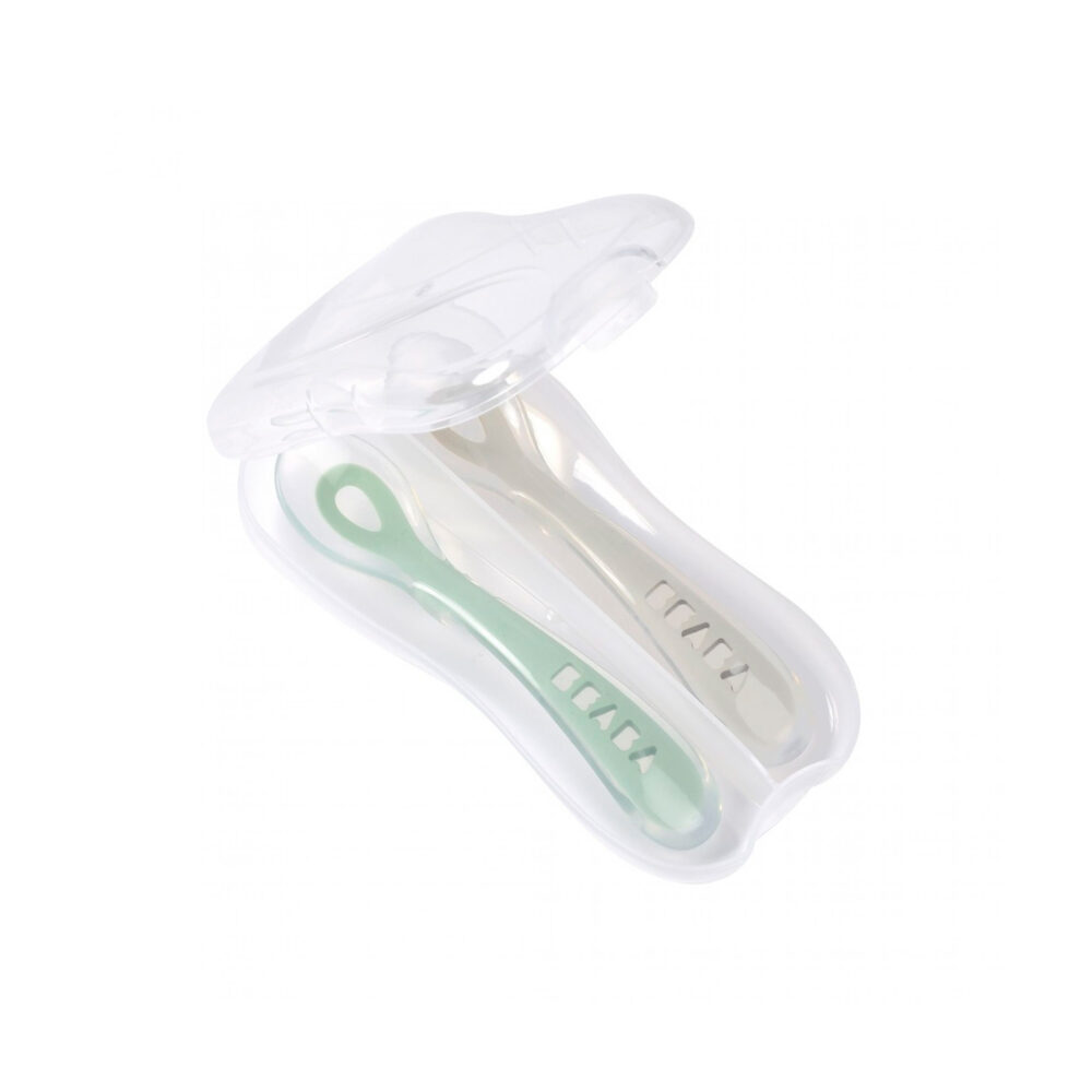 SET DE 2 CUCHARAS DE SILICONA CON ESTUCHE 2DA ETAPA BEABA