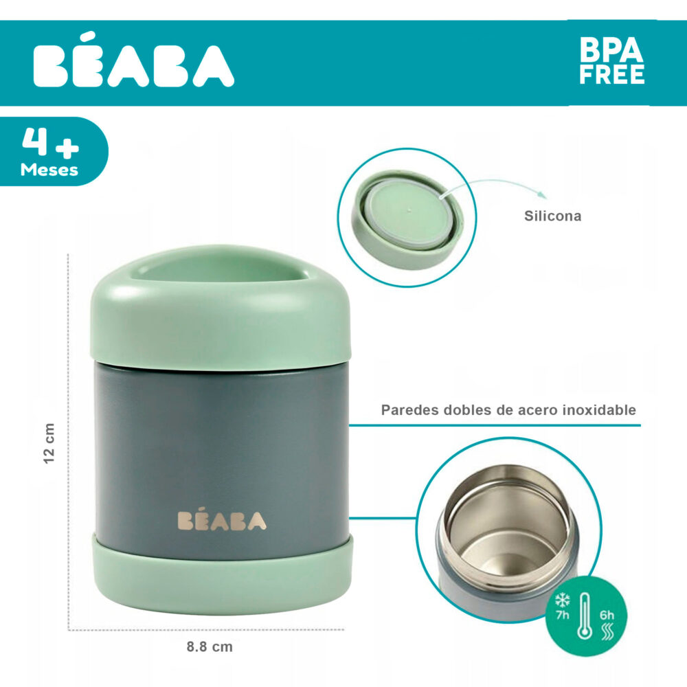 TERMO PORCIÓN ISOTÉRMICO DE ACERO INOXIDABLE DE 300 ML BEABA