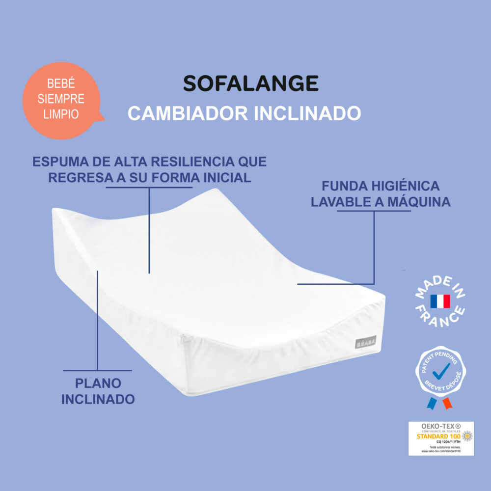 COLCHÓN CAMBIADOR INCLINADO MODELO SOFALANGE BEABA