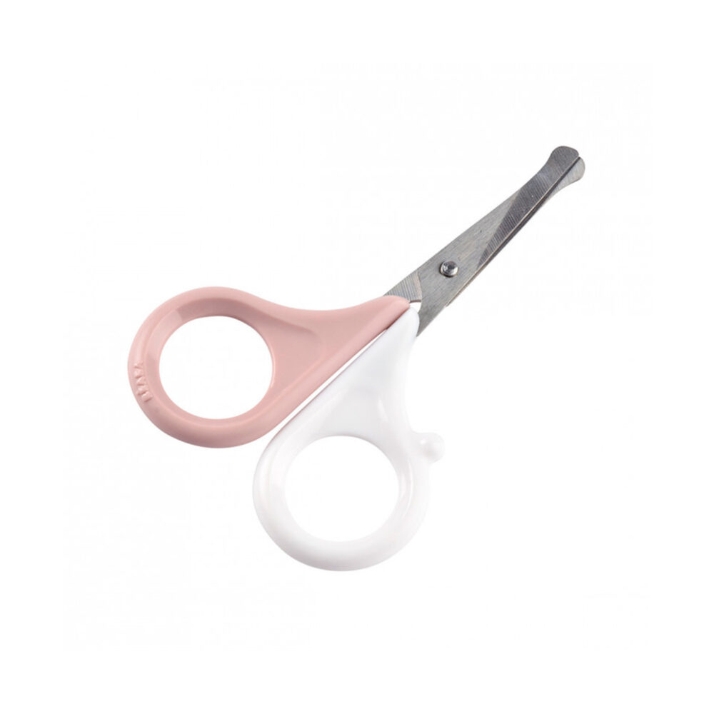 TIJERA DE UÑAS CON PUNTA REDONDA COLOR ROSA BEABA