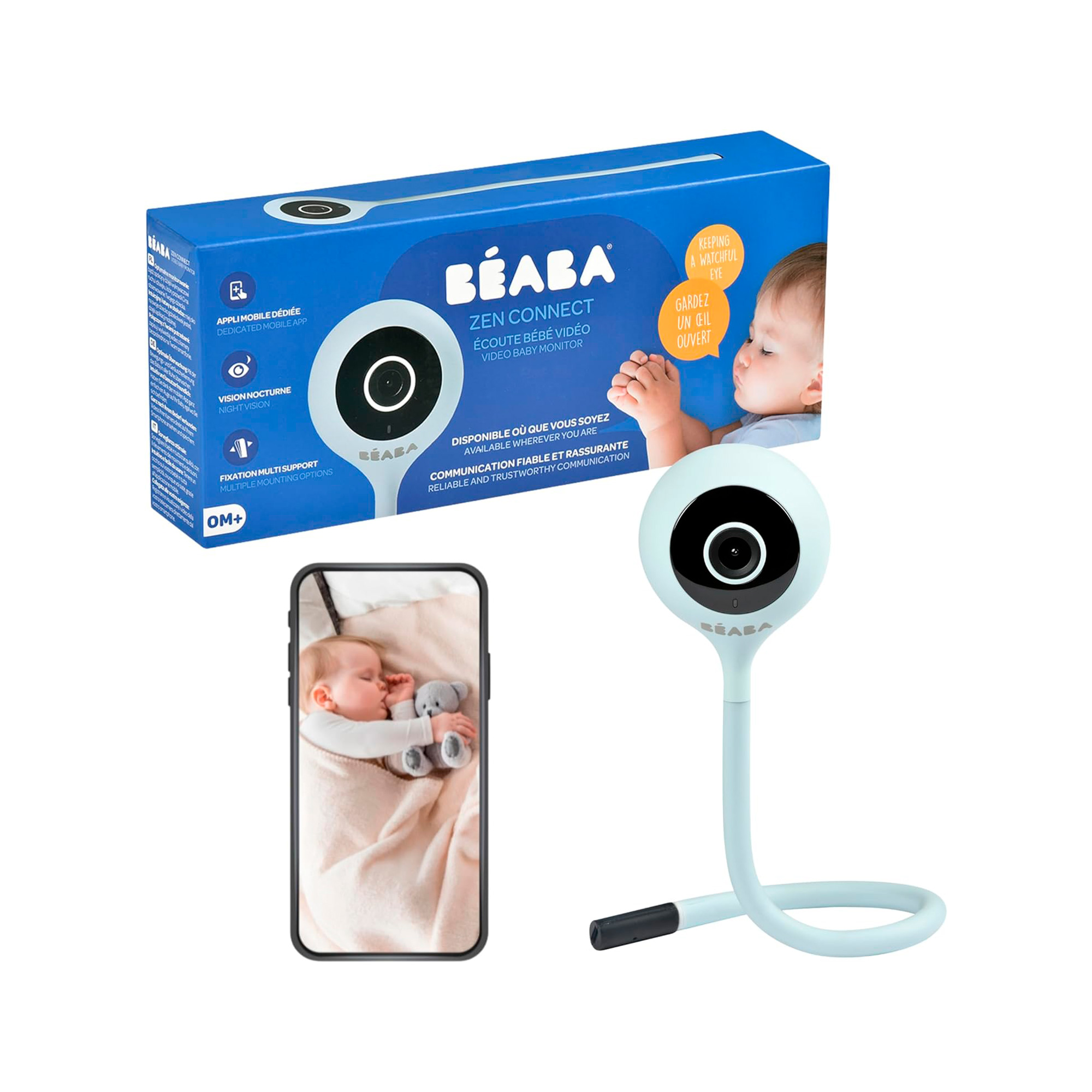 CORTAUÑAS ERGONÓMICA PARA BEBÉS COLOR VERDE AZUL BEABA