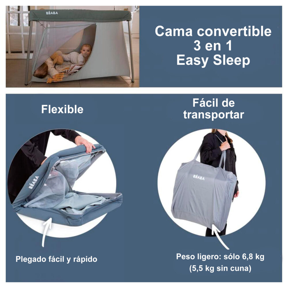 CORRAL PORTÁTIL 3 EN 1 MODELO EAZY SLEEP BEABA