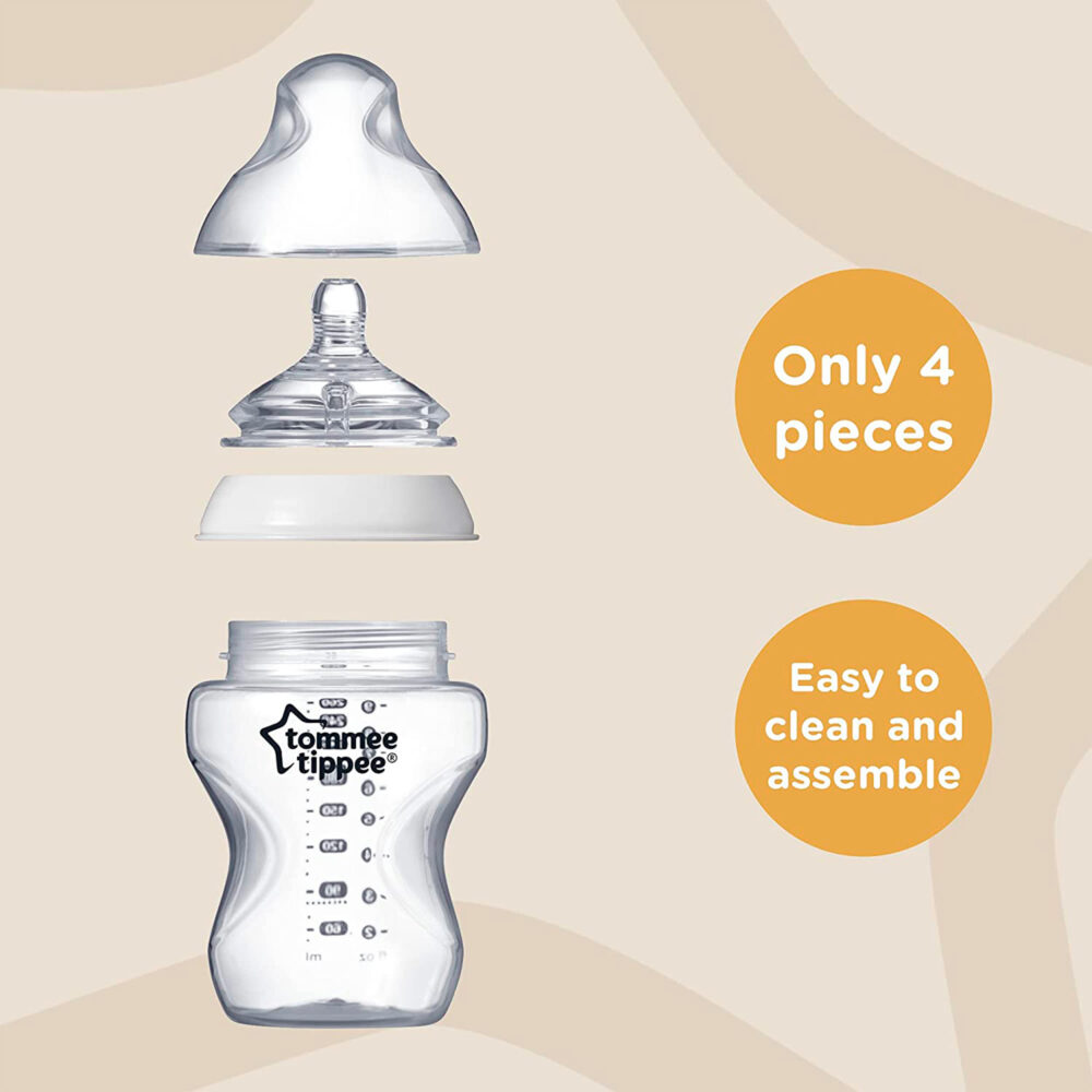 SET DE 2 BIBERONES ANTICÓLICOS DE 9 ONZAS CLOSER TO NATURE TOMMEE TIPPEE