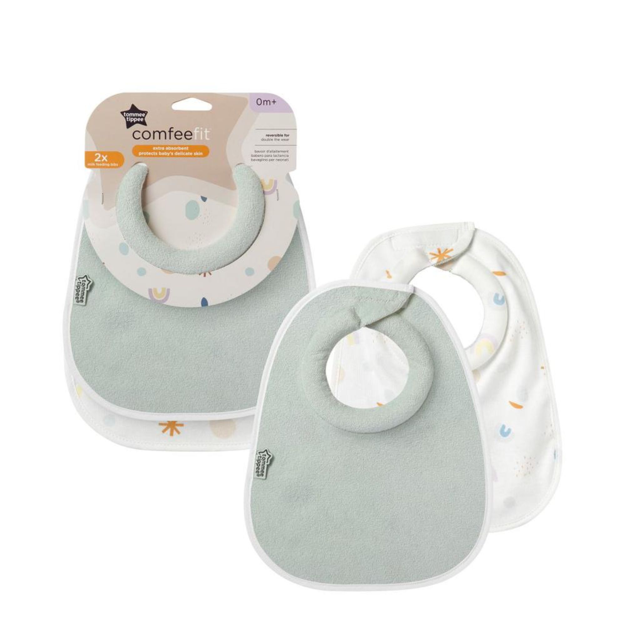 SET DE 2 BABEROS REVERSIBLE DE ALGODÓN SUPER ABSORBENTE TOMME TIPPEE