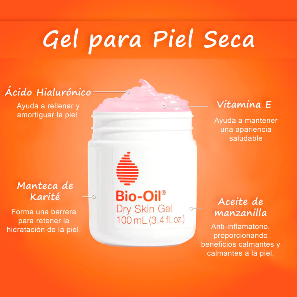 ACEITE EN GEL PARA EL CUIDADO Y PROTECCIÓN DE LA PIEL SECA DE 100 ML BIO-OIL