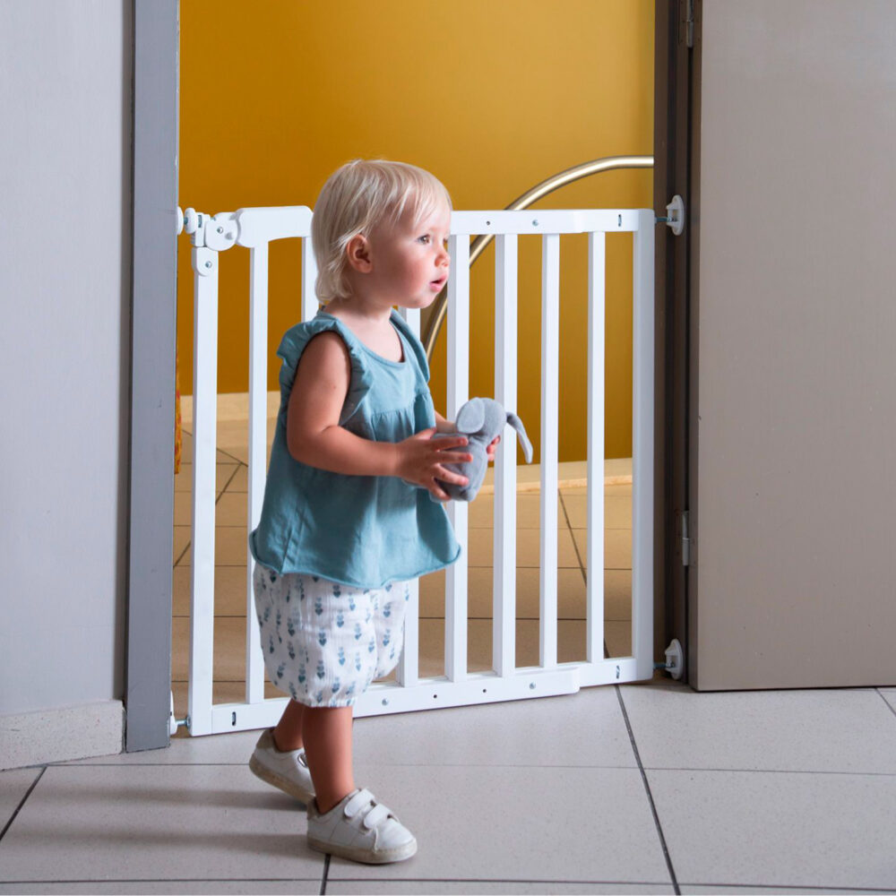 BARANDA DE MADERA PARA ESCALERAS O PUERTAS 73.5 X 2 X 76 CM NATURAL CHILDHOME