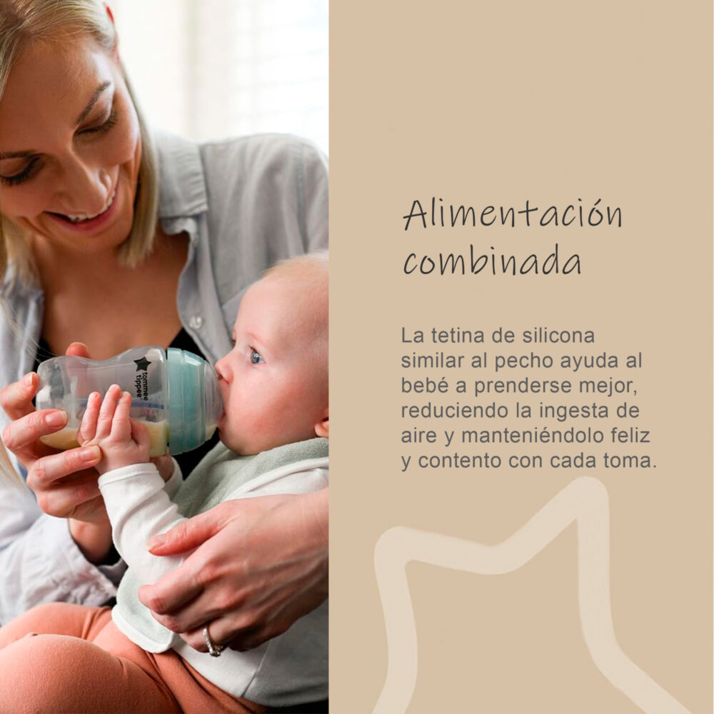 SET DE 2 BIBERONES ANTICÓLICOS DE 9 ONZAS ADVANCED ANTI COLIC TOMMEE TIPPEE