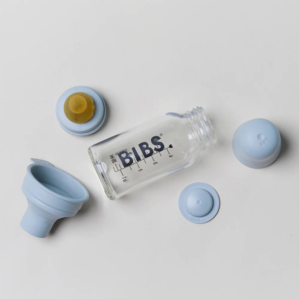 BIBERÓN DE VIDRIO ANTICÓLICOS FLUJO LENTO 8 ONZAS 225 ML BIBS