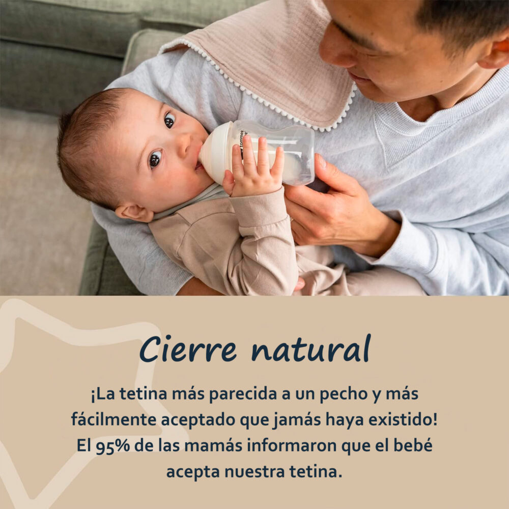 BIBERÓN ANTICÓLICOS DE 9 ONZAS CLOSER TO NATURE TOMMEE TIPPEE