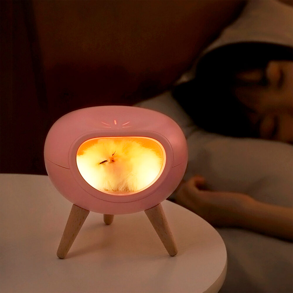 LÁMPARA LED CAT HOUSE MOOD LIGHT COLOR ROSADO IMAGEN CASA