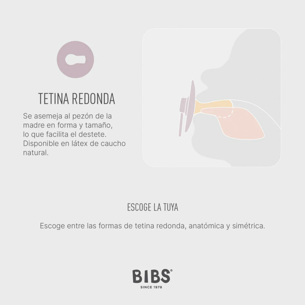 PACK DE 2 CHUPONES DE CAUCHO NATURAL USO 0 - 6 MESES TALLA 1 BIBS