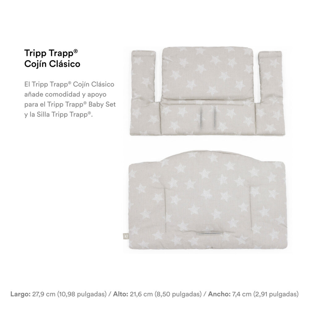 COJÍN PARA SILLA MODELO TRIPP TRAPP STOKKE - ESTRELLA PLATEADA