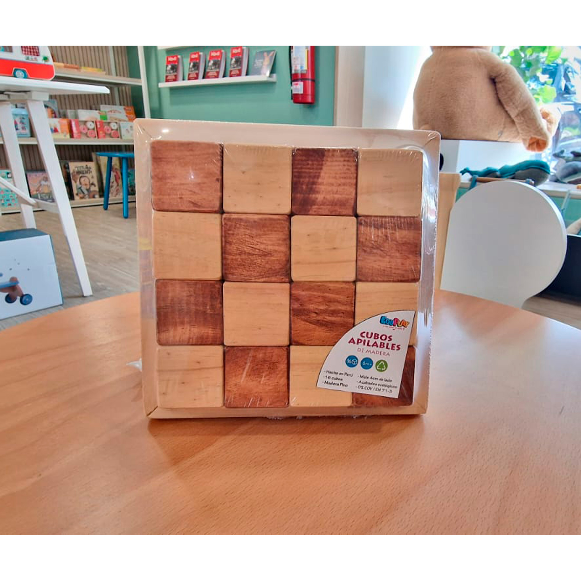 SET DEL 1 AL 10 NÚMEROS DE MADERA ENCAJABLE COLORES ARCOIRIS EDUPLAY