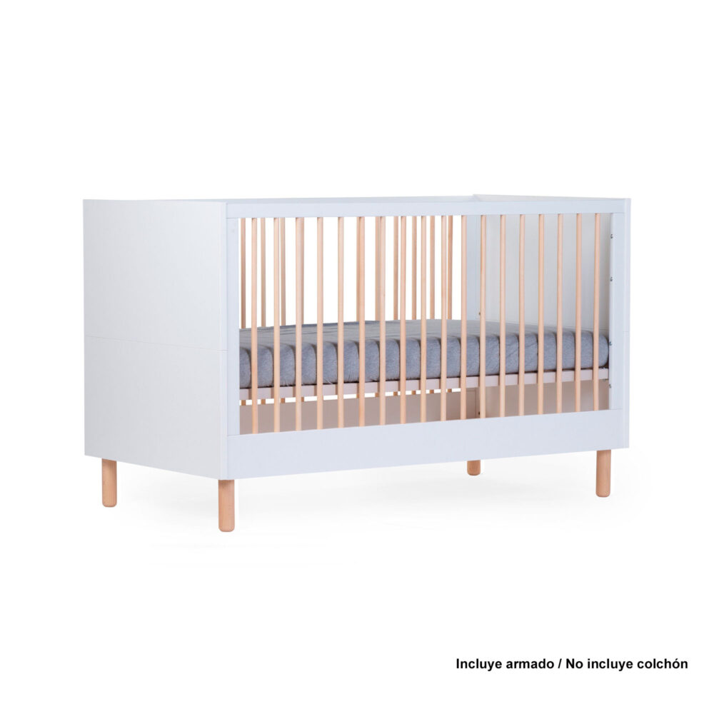 CUNA + SOMIER MODELO WONDER WHITE 140 X 70 CM CHILDHOME