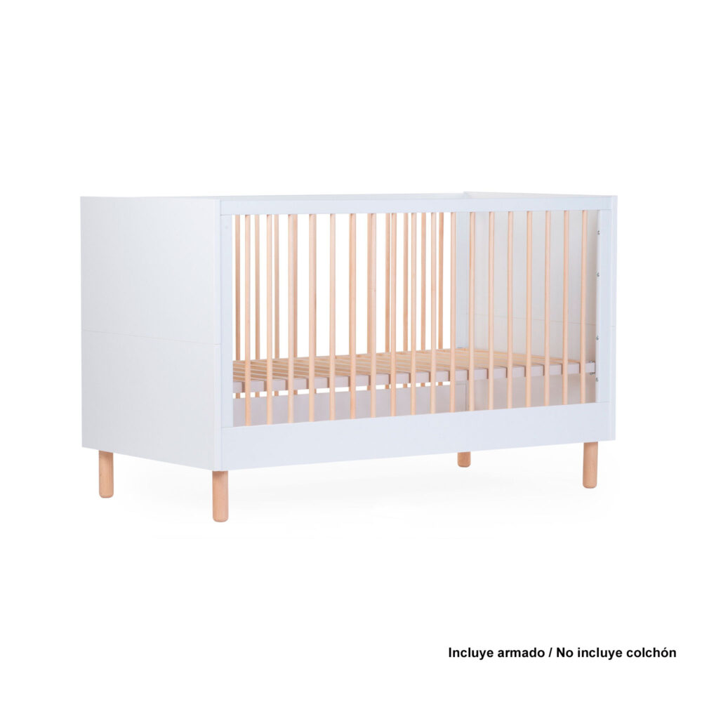 CUNA + SOMIER MODELO WONDER WHITE 140 X 70 CM CHILDHOME