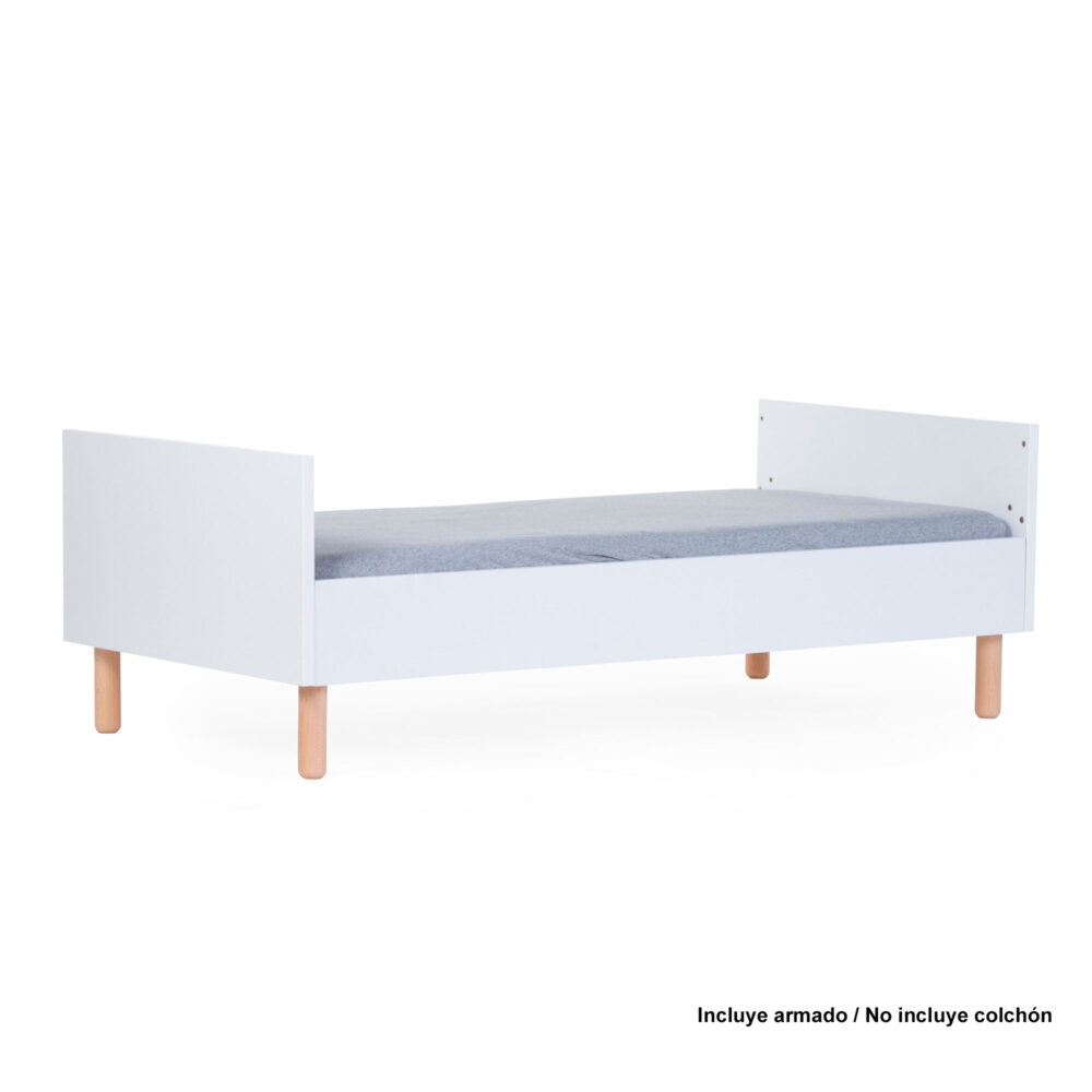 CUNA + SOMIER MODELO WONDER WHITE 140 X 70 CM CHILDHOME