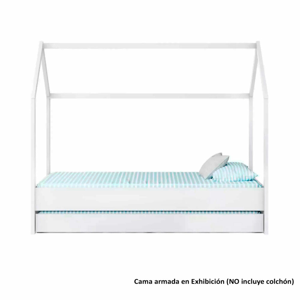 CAMA MODELO MONTESSORIANA 161 X 195 X 96 CM COLOR BLANCO DIVICAR