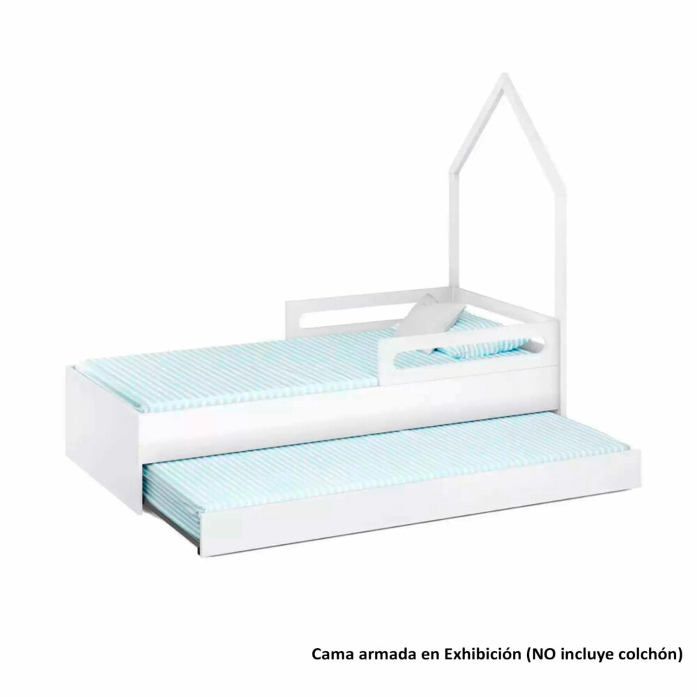 CAMA MODELO MONTESSORIANA 161 X 195 X 96 CM COLOR BLANCO DIVICAR