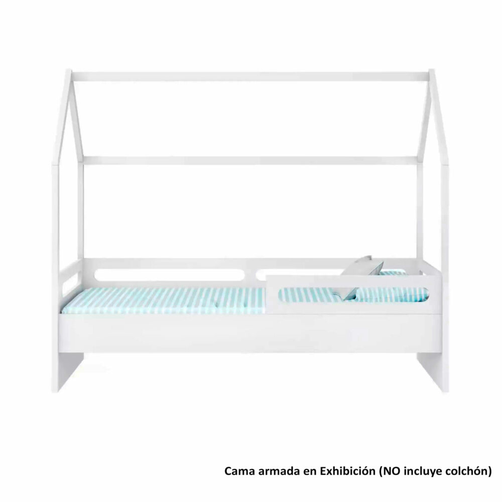 CAMA MODELO MONTESSORIANA 161 X 195 X 96 CM COLOR BLANCO DIVICAR