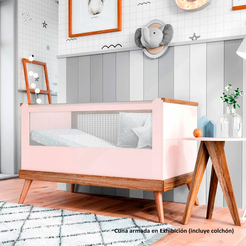 CUNA ANTI REFLUJO MODELO NINAR 142 X 76 CM COLOR ROSADO DIVICAR