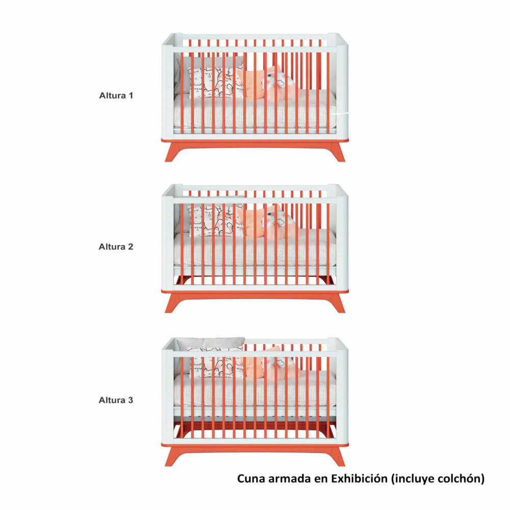 CUNA ANTI REFLUJO MODELO SAMBALELE 130 X 70 CM COLOR BLANCO DIVICAR