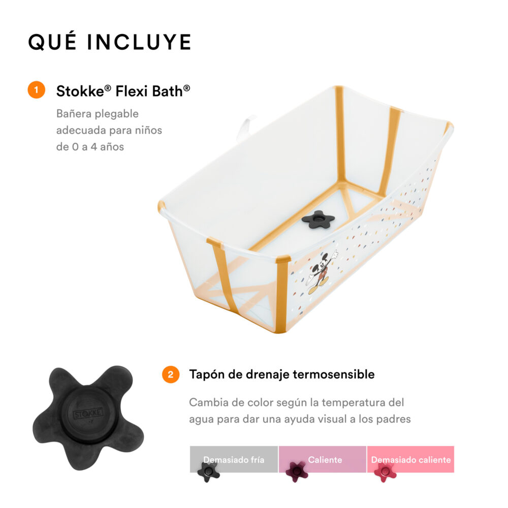 BAÑERA PLEGABLE FLEXIBATH MICKEY CELEBRATION STOKKE