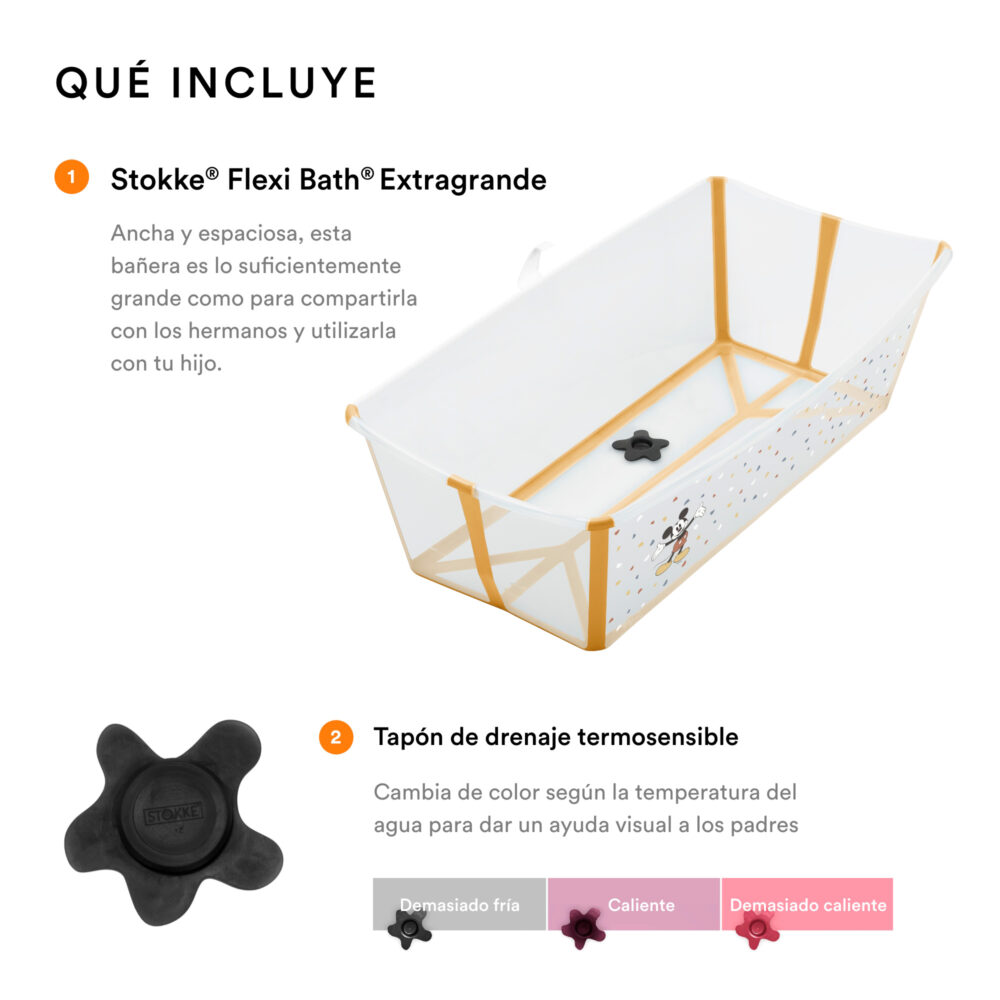 BAÑERA PLEGABLE FLEXIBATH XL MICKEY CELEBRATION STOKKE