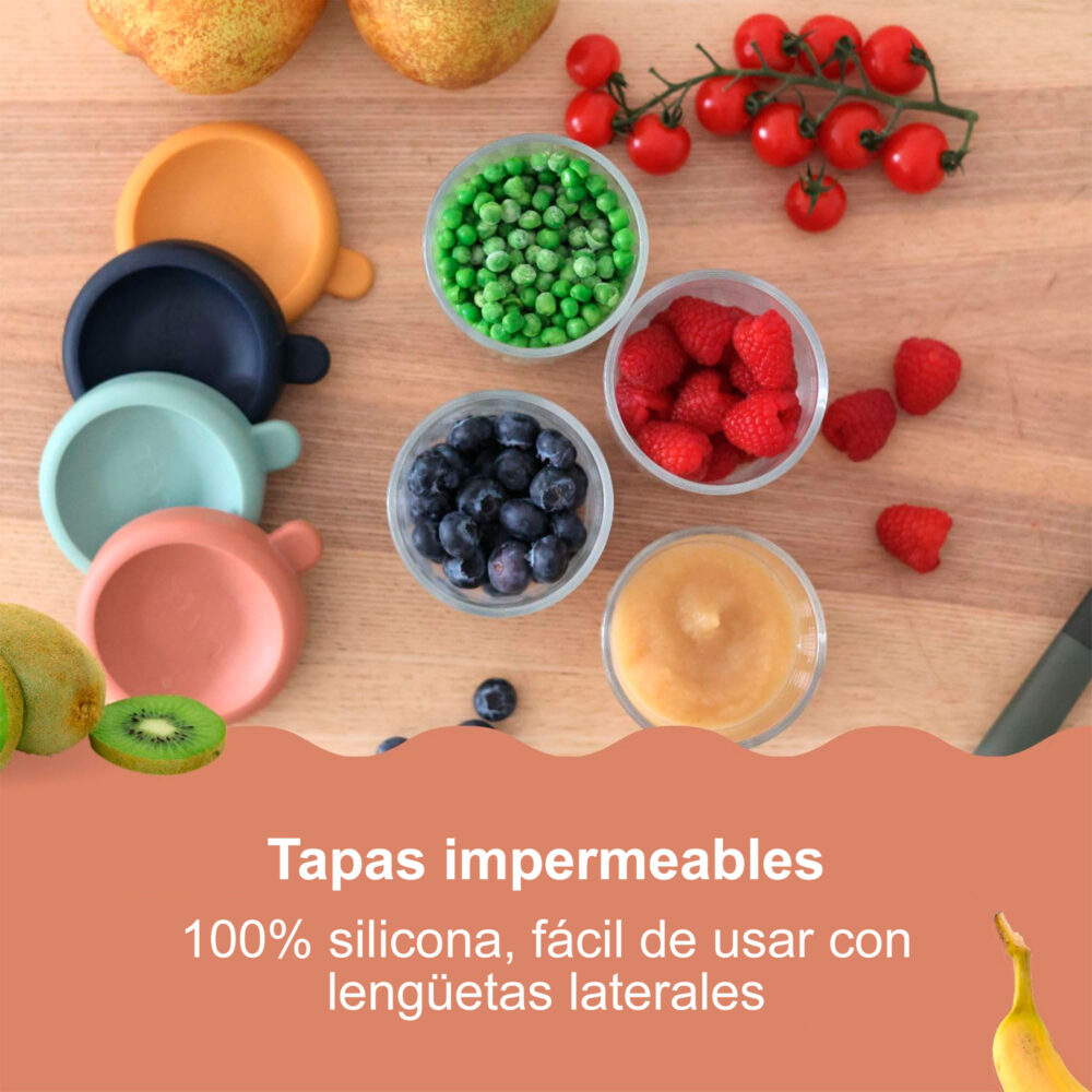 SET DE 2 FRASCOS DE VIDRIO PARA CONSERVAR ALIMENTOS DE 250 ML BEABA