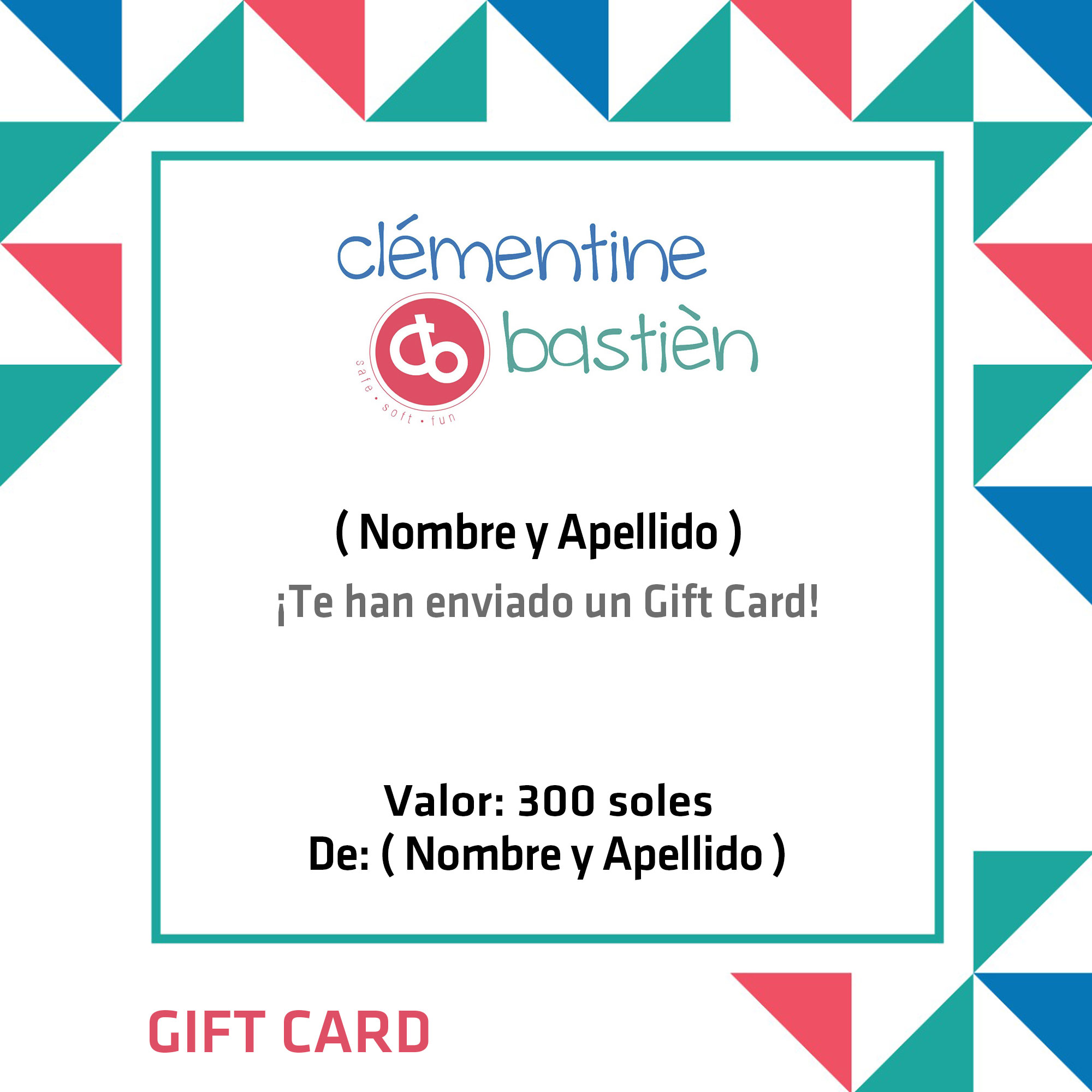 GIFT CARD DE 200 SOLES CLÉMENTINE & BASTIÈN