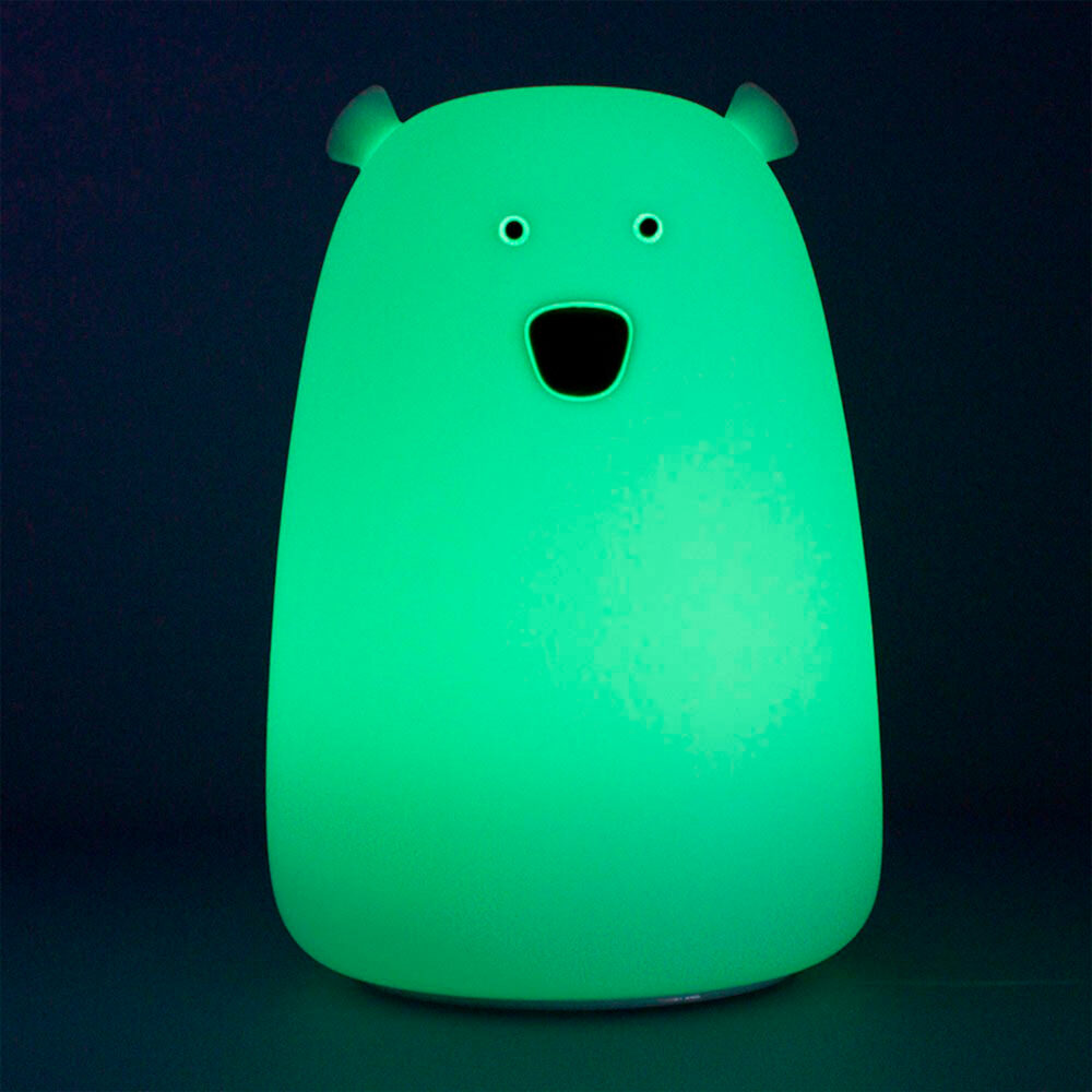 LÁMPARA LED DE SILICONA FORMA DE OSO BLANCO IMAGEN CASA