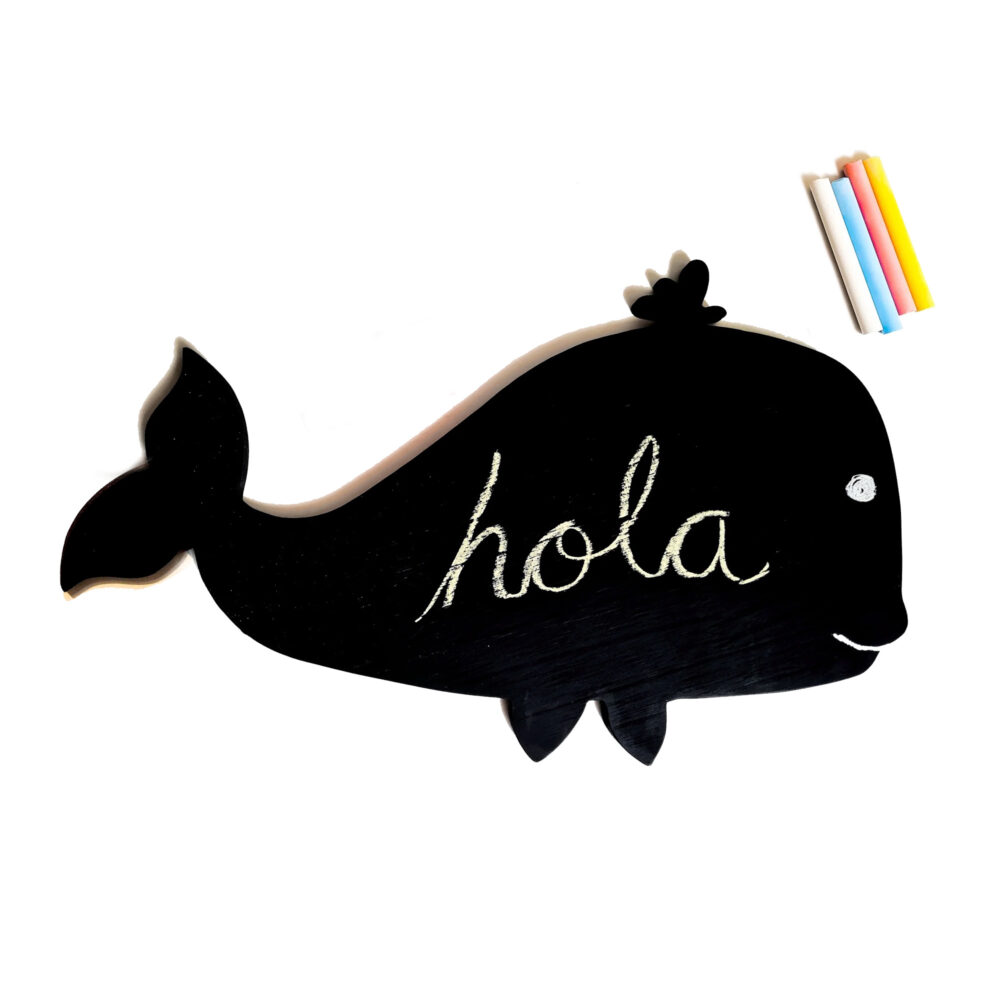 PIZARRA PARA NIÑOS CON TIZAS FORMA DE BALLENA EDUPLAY