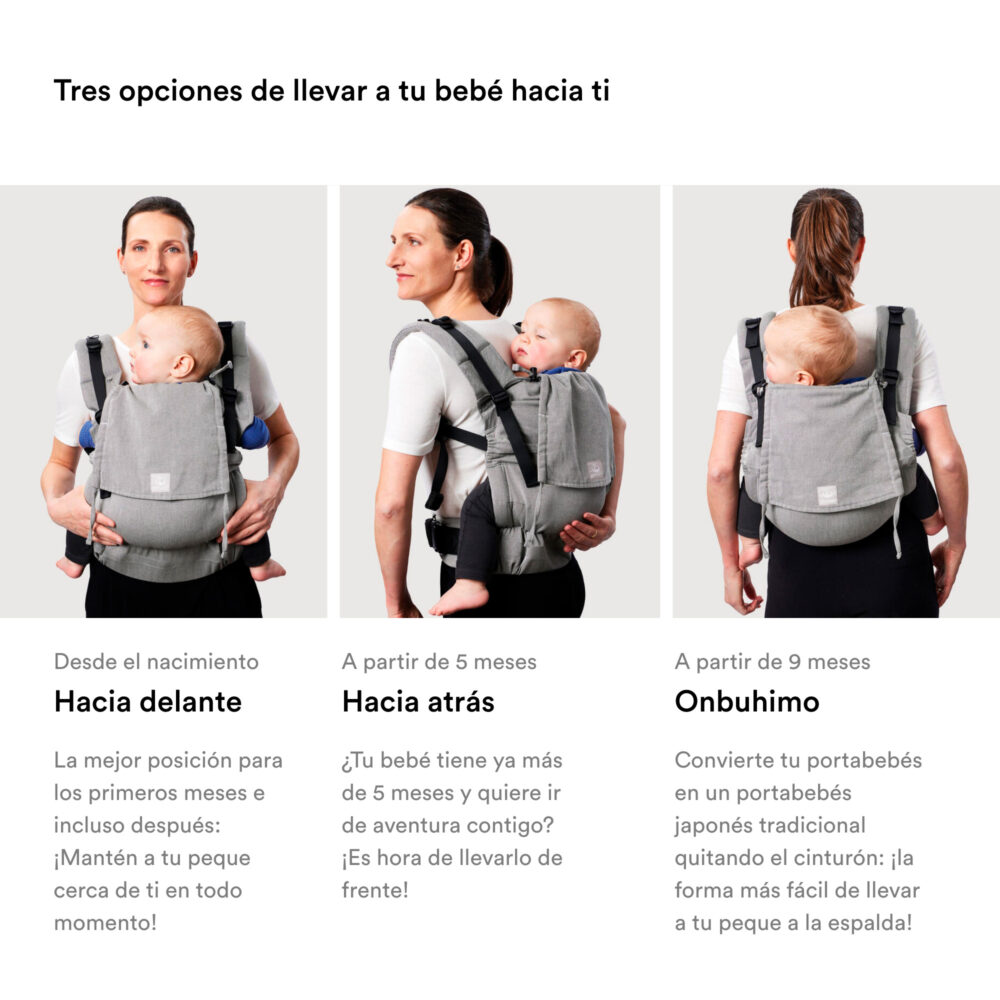 PORTABEBÉS LIMAS CARRIER FLEX FRONTAL Y DORSAL STOKKE - LIMAS CARRIER FLEX VALERIAN BEIGE