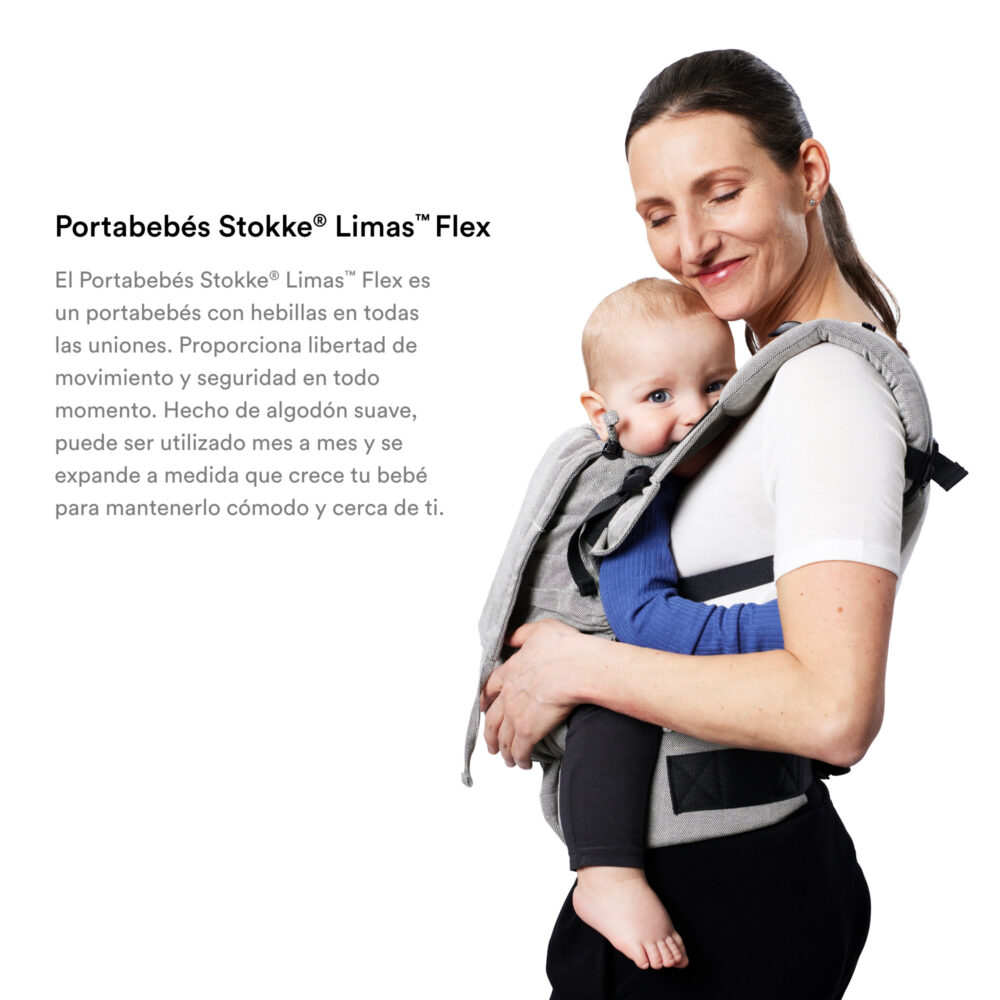 PORTABEBÉS LIMAS CARRIER FLEX FRONTAL Y DORSAL STOKKE - LIMAS CARRIER FLEX VALERIAN BEIGE