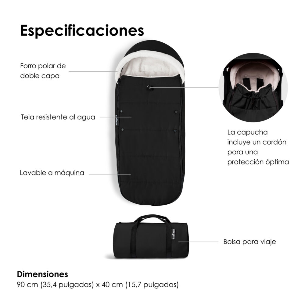 FOOTMUFF SACO CON FORRO POLAR PARA 2DA ETAPA COCHE MODELO YOYO³