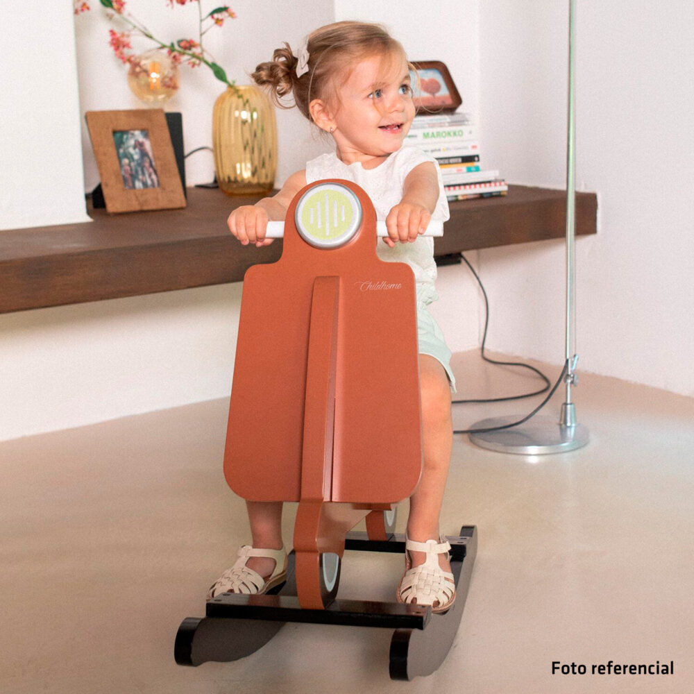 SCOOTER MECEDORA DE MADERA 70 x 25 x 57 CM RUST BLACK CHILDHOME